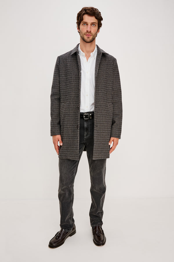 Rails Hockney Overcoat Grey Check Plaid