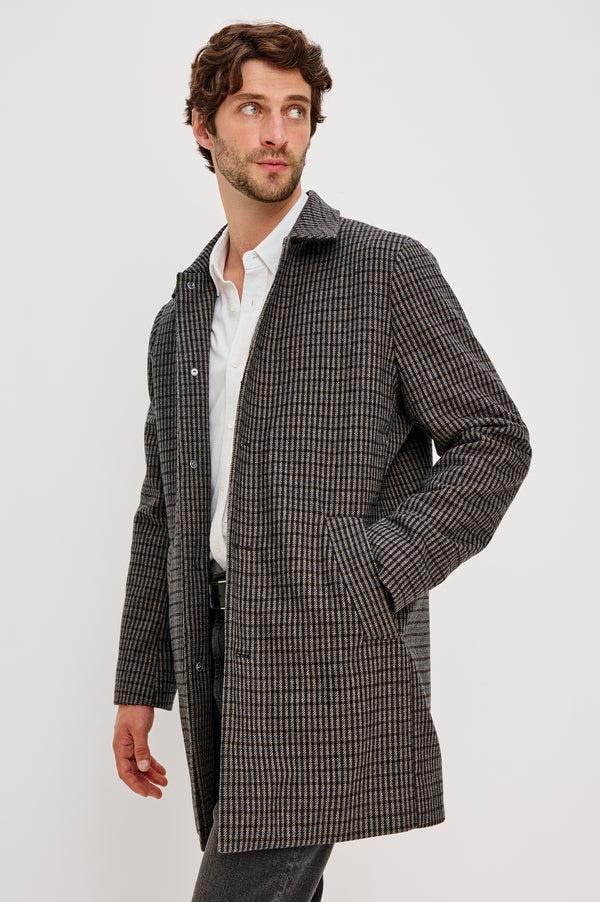 Rails Hockney Overcoat Grey Check Plaid
