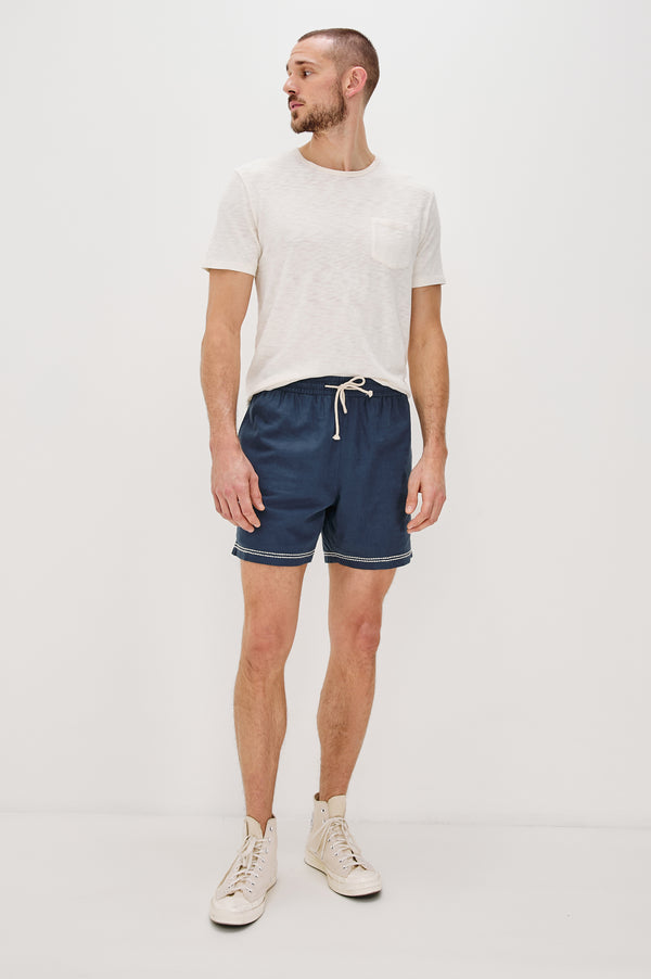 Rails Hudson Short Navy White Palm