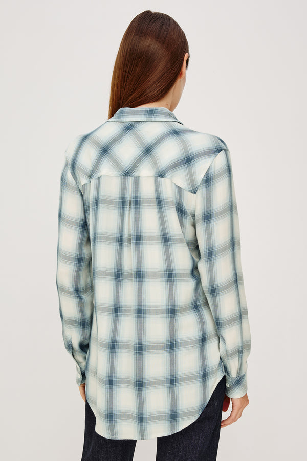 Rails Hunter Shirt Bluebell Ivory