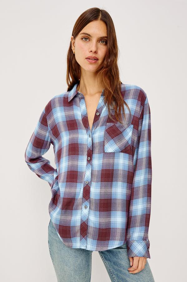 Rails Hunter Shirt Cerulean Mulberry