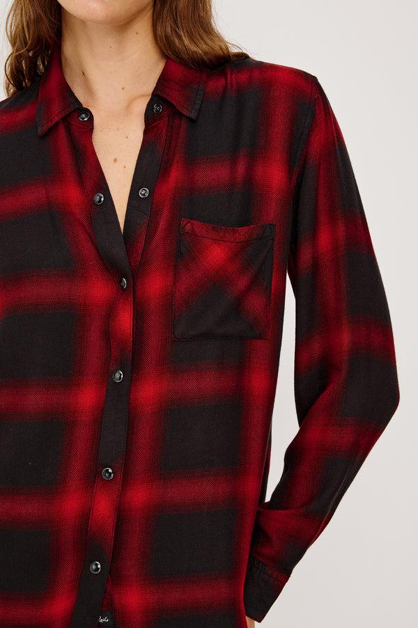 rails Hunter shirt Diffused Cardinal Black