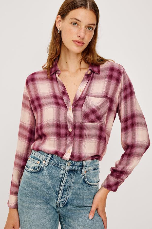 Rails Hunter Shirt Faded Plum Ivory