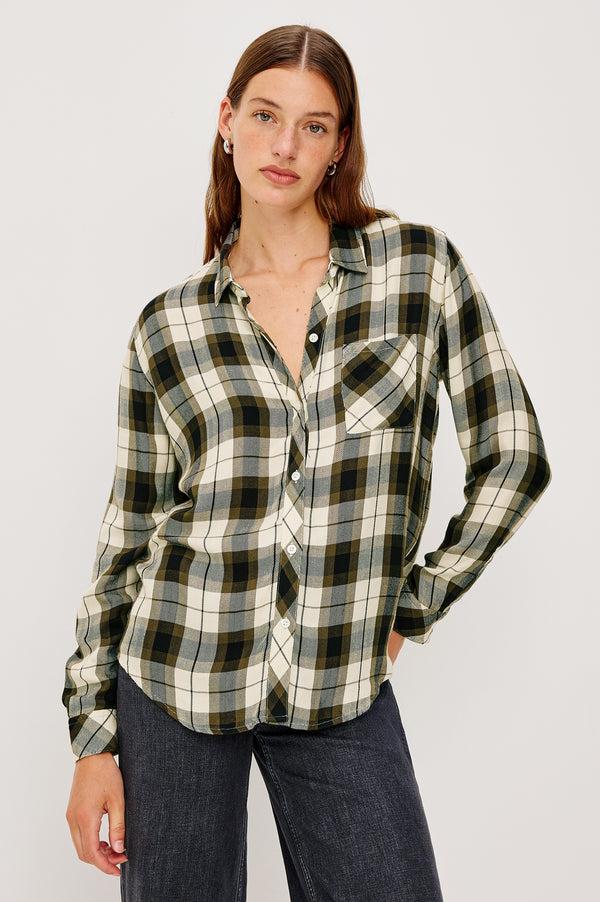 Rails Hunter Shirt Ivory Olive Ash