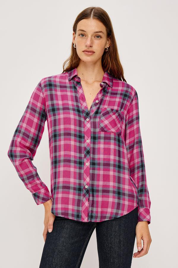 Rails Hunter Shirt Magenta Stone Blue
