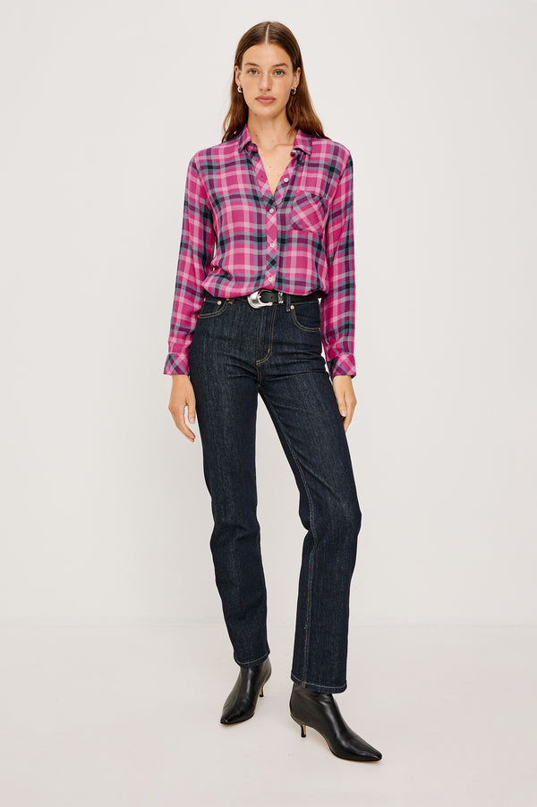Rails Hunter Shirt Magenta Stone Blue