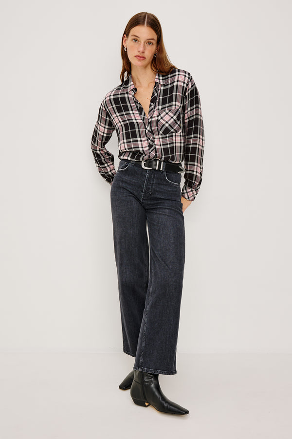 Rails Hunter Shirt Onyx Rose Gold Lurex