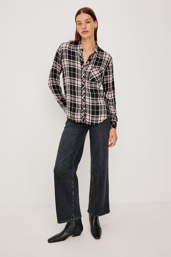 Rails Hunter Shirt Onyx Rose Gold Lurex