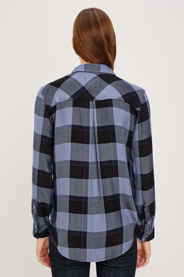 Rails Hunter Shirt Periwinkle Navy Silver