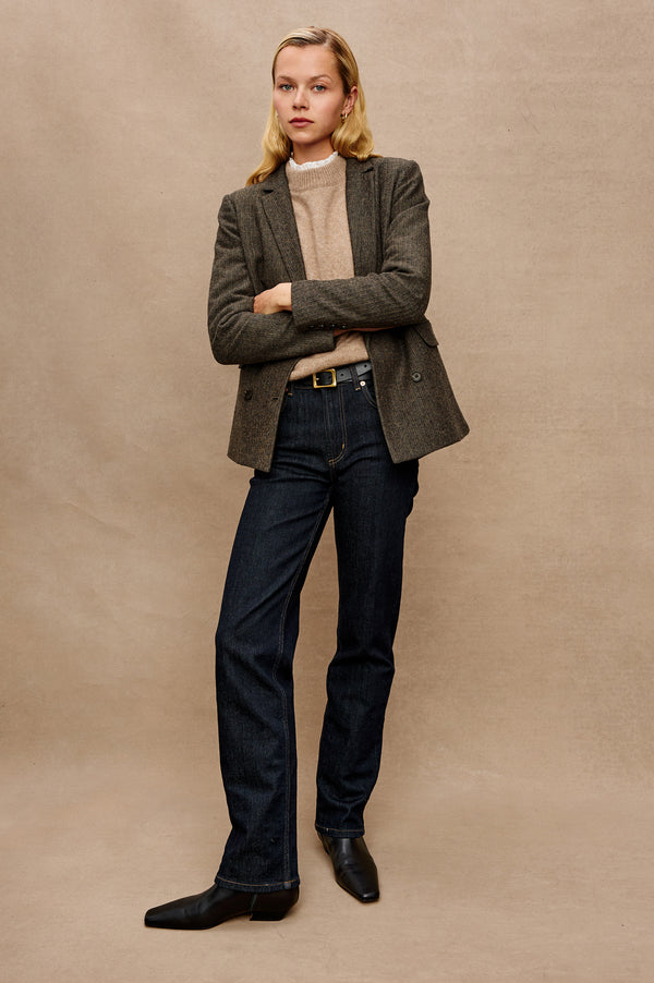 Rails Jac Blazer Camel Black Herringbone