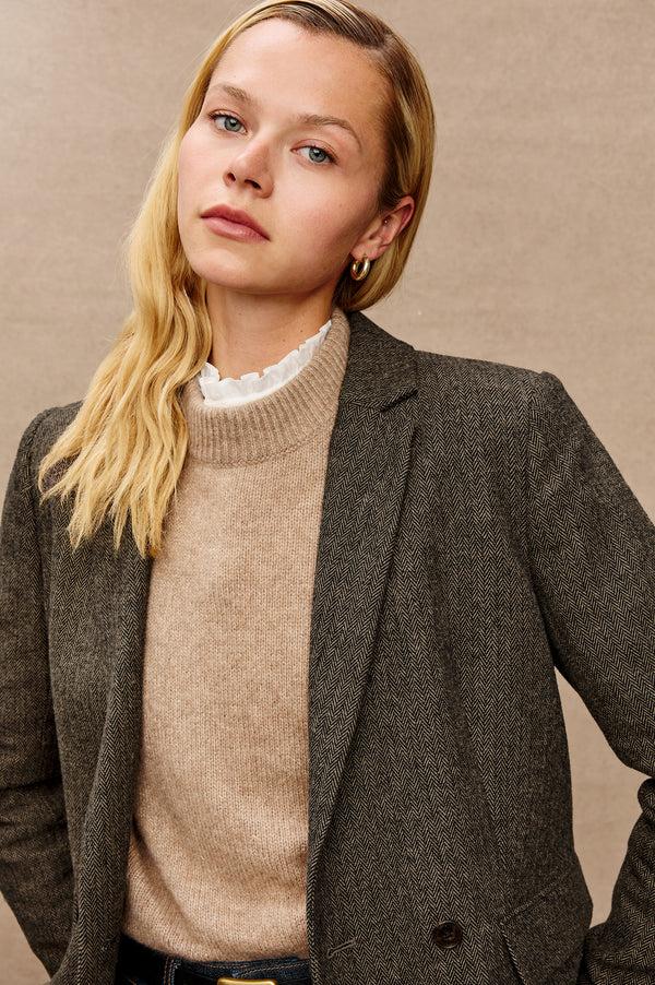 rails Jac blazer Camel Black Herringbone