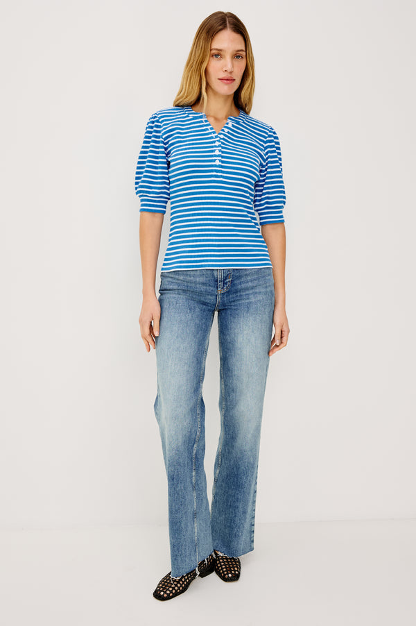 Rails Jewel Top French Blue Stripe