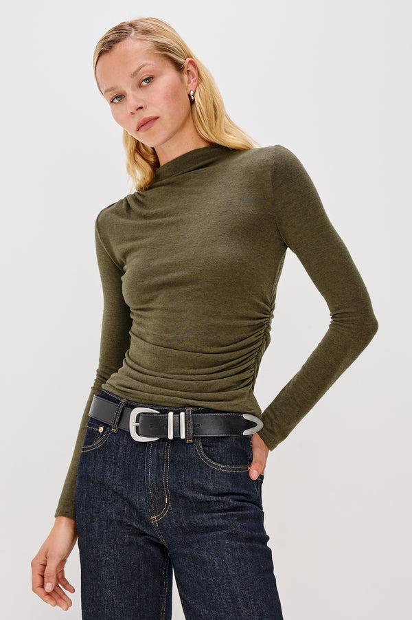 Rails Joelle Top Heather Olive
