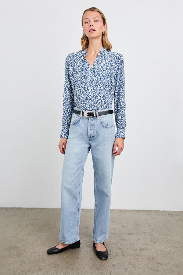 Rails Josephine Shirt Blue Mixed Cheetah