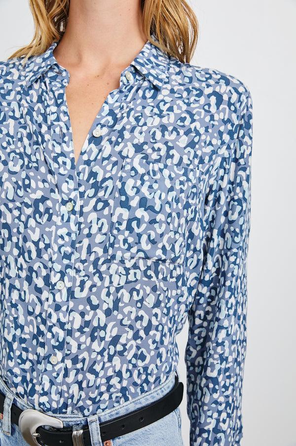 rails Josephine shirt Blue Mixed Cheetah