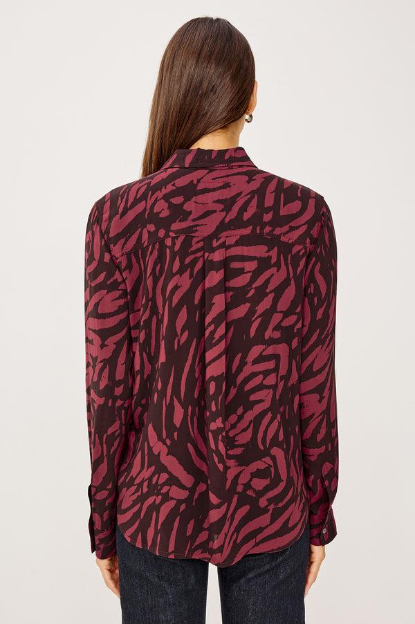 Rails Josephine Shirt Oxblood Tiger Stripe