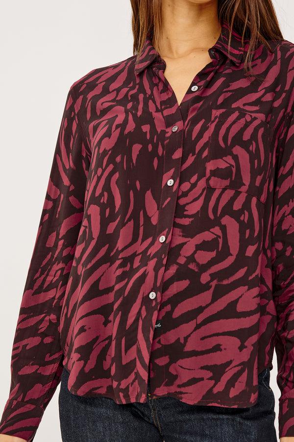 rails Josephine shirt Oxblood Tiger Stripe