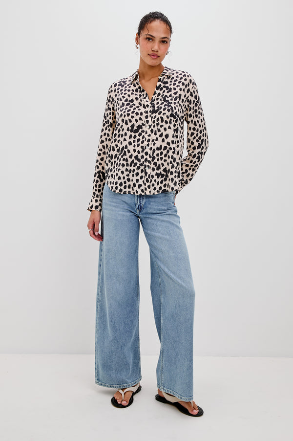 Rails Josephine Shirt Taupe Spotted