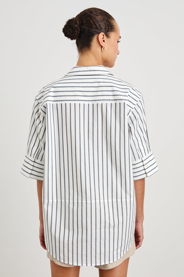 Rails Juda Top Chalk Slate Stripe