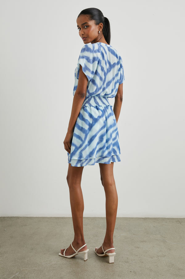 Rails Karla Dress Blue Watercolor Stripes