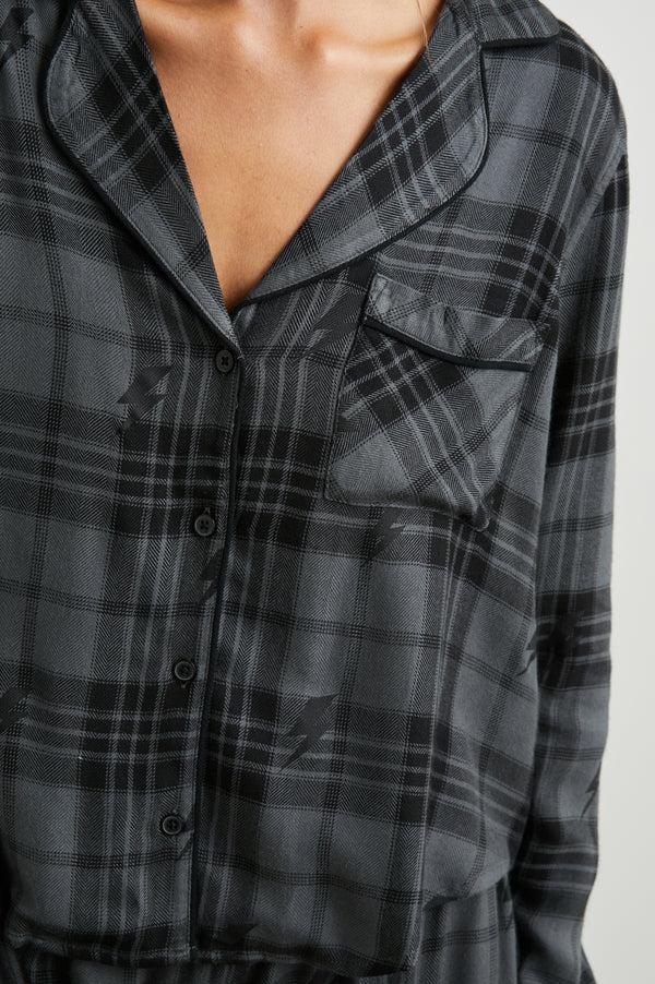 rails Kellen pajama set Charcoal Jet Lightning