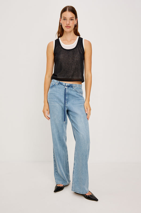 Rails Kelly Top Black Ivory