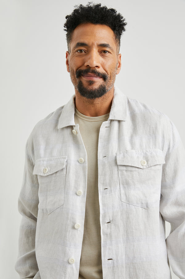 Rails Kerouac Shirt Jacket Wicker Graphite Stripe