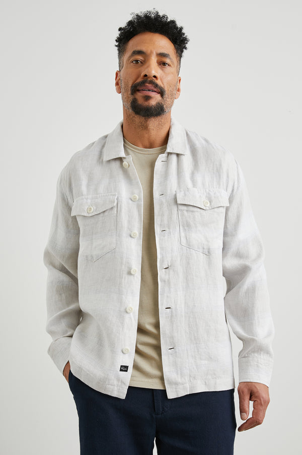 Rails Kerouac Shirt Jacket Wicker Graphite Stripe