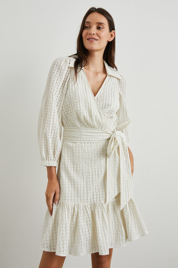 Rails Kiara Dress Ivory Seersucker