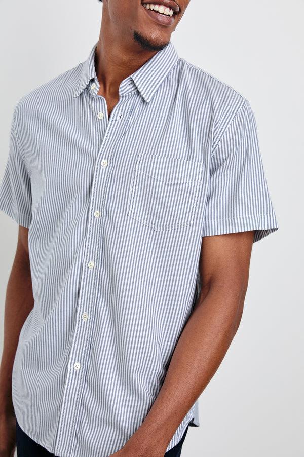 rails Kieren shirt Blue White Stripe