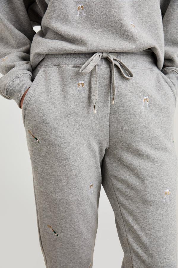 Rails Kingston Sweatpant Champagne Embroidery