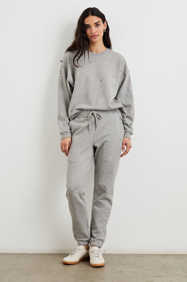 Rails Kingston Sweatpant Champagne Embroidery