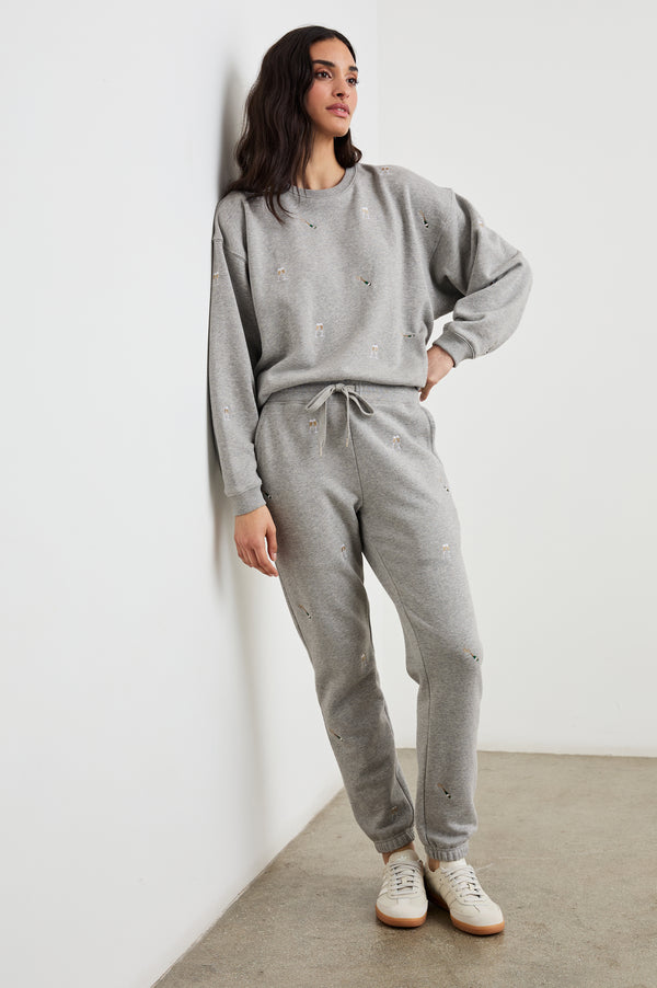 Rails Kingston Sweatpant Champagne Embroidery