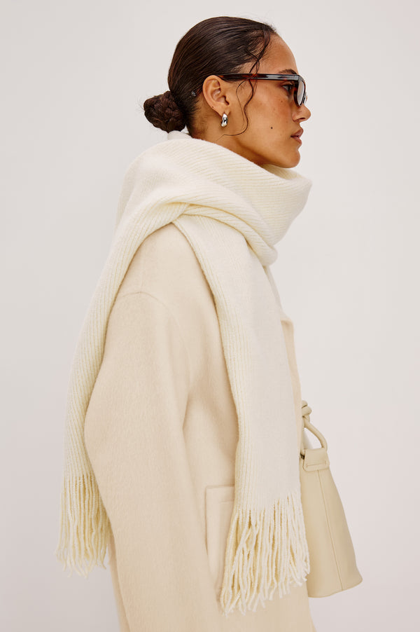 Rails Koa Scarf Ivory Fringe