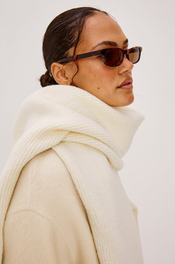 rails Koa scarf Ivory Fringe