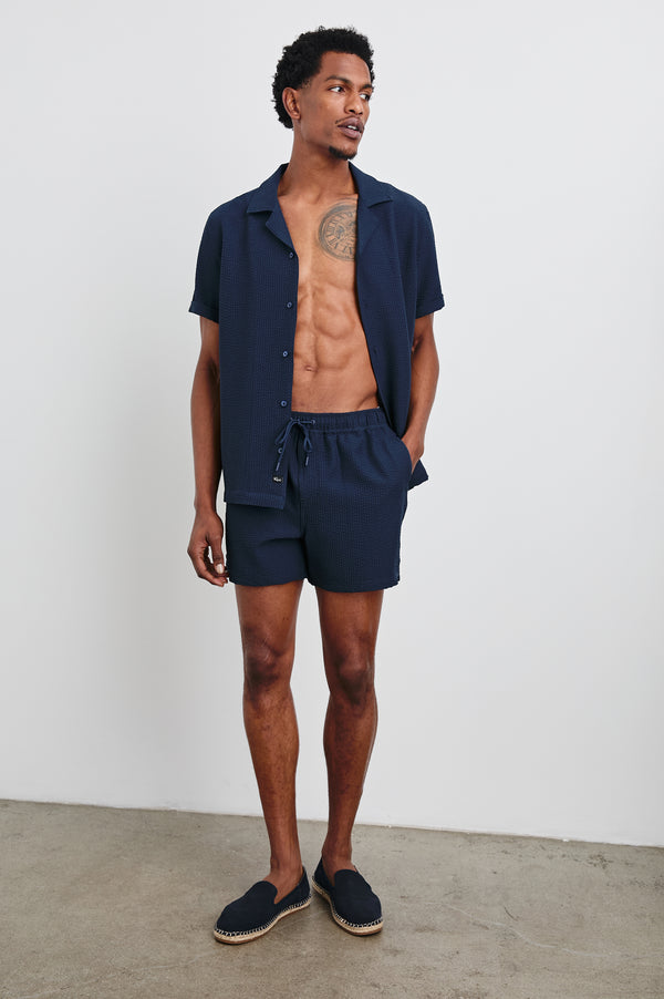 Rails La Brea Swim Short Navy Seersucker