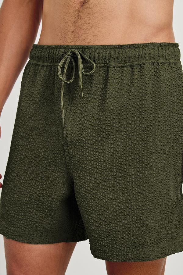rails La brea swim short Olive Seersucker