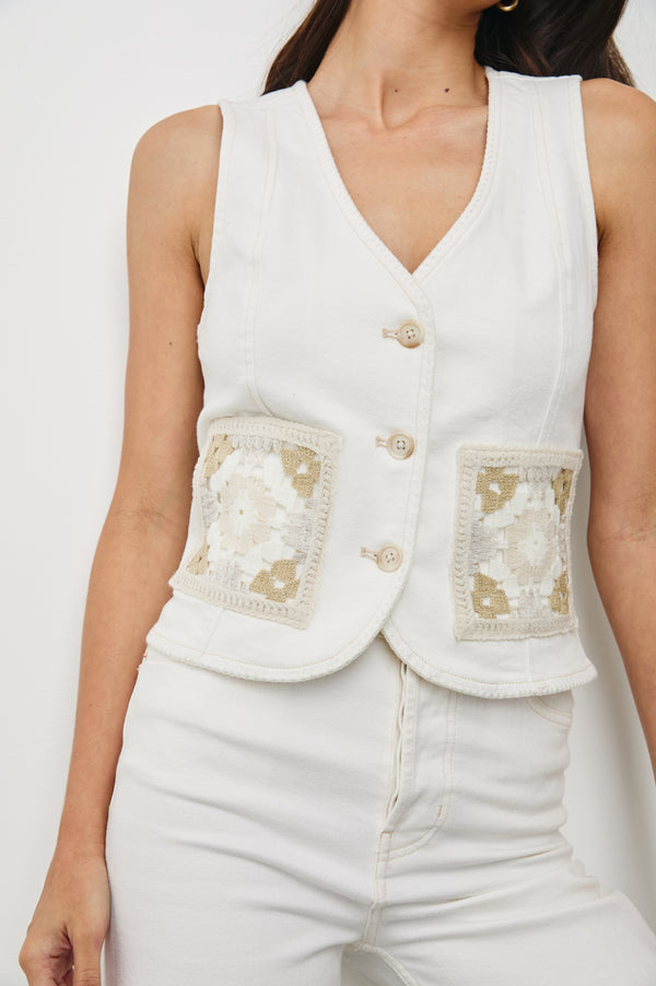rails La jolla vest Vintage Ecru Crochet
