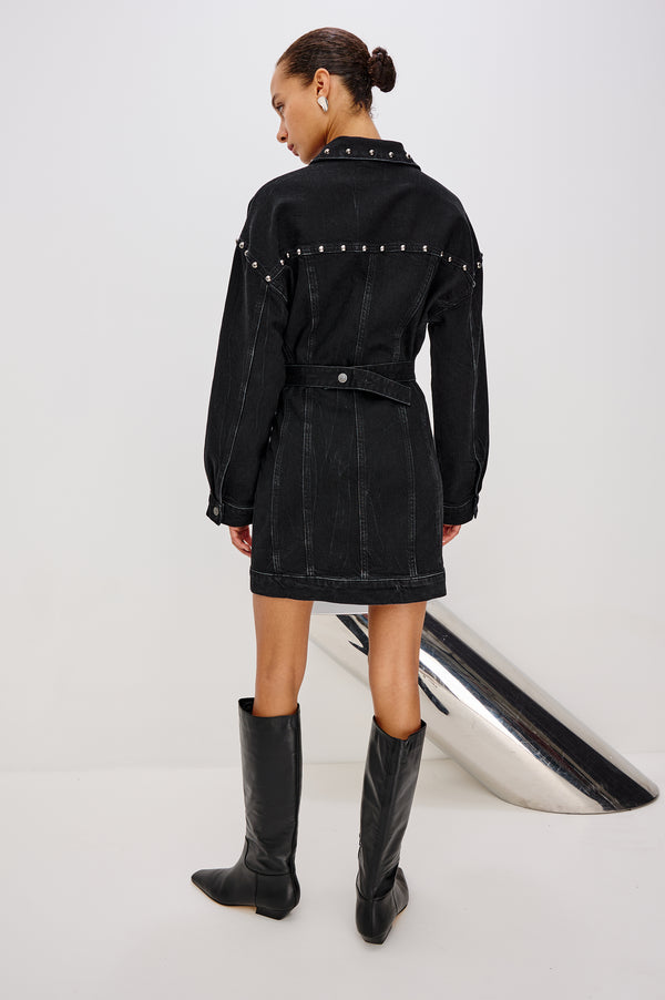 Rails Ladera Dress Black Stone Studded