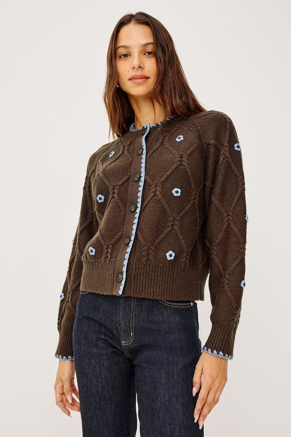 Rails Laurie Cardigan Walnut Daisy