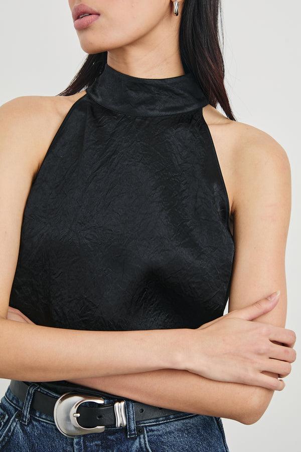 rails Leah top Black Crinkle