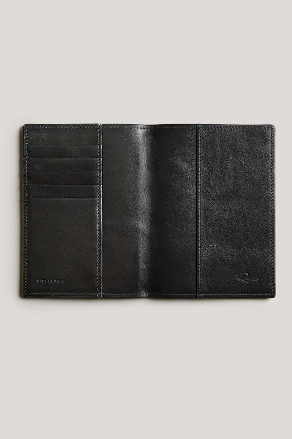 rails Leather passport holder Black