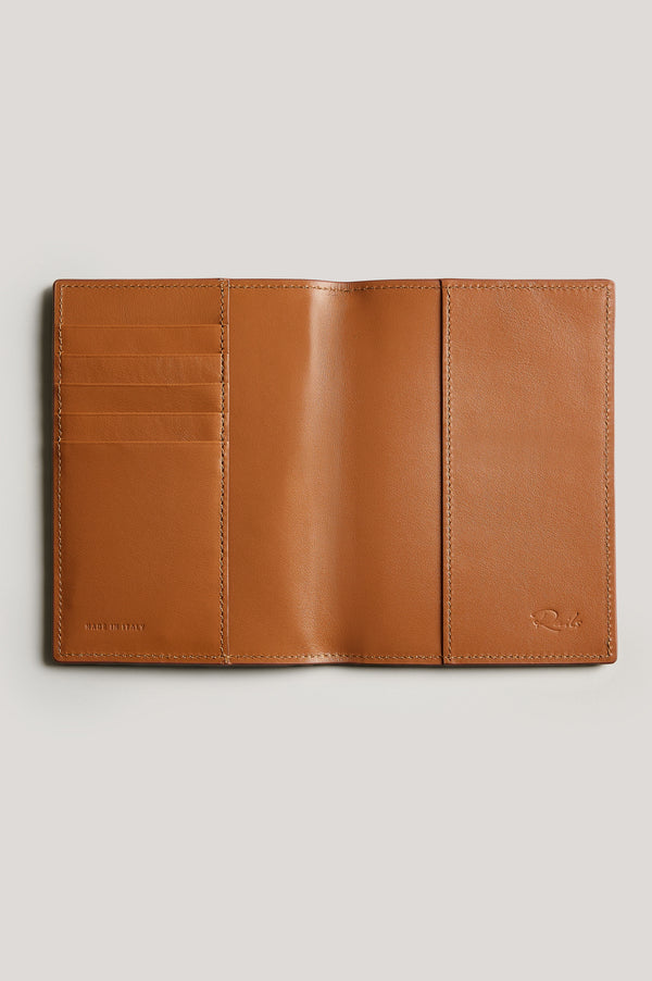 rails Leather passport holder Cognac