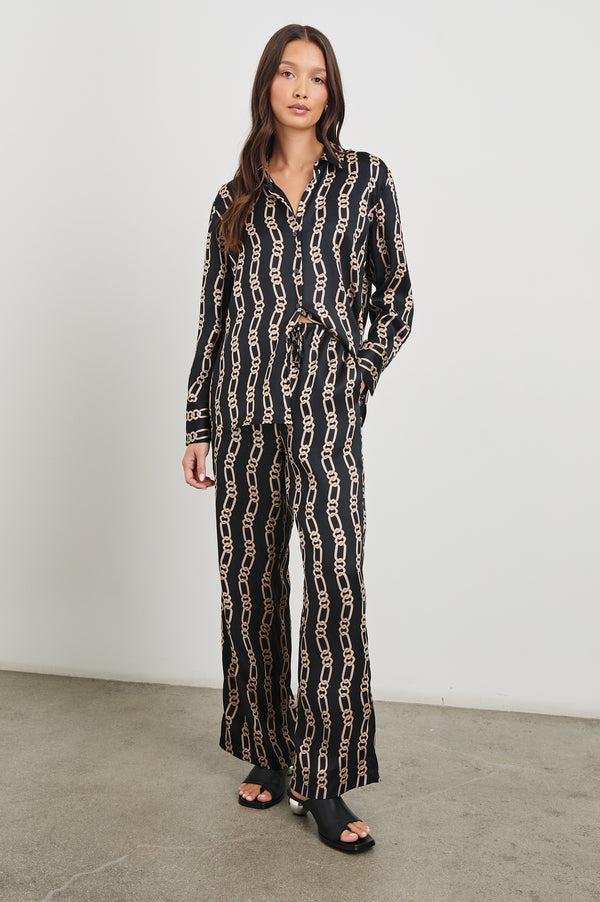 Rails Ledger Shirt Black Gold Link