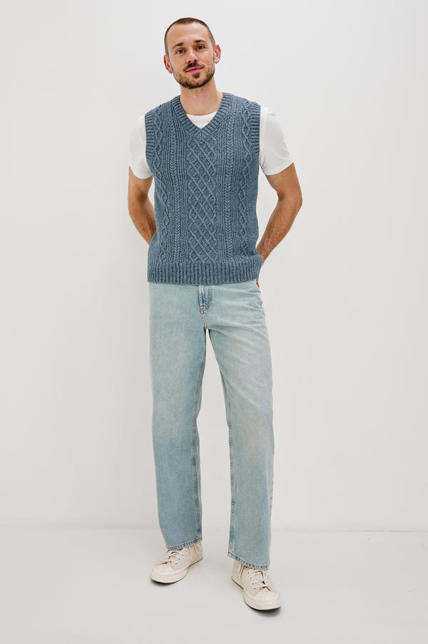 Rails Lee Vest Azure Marl