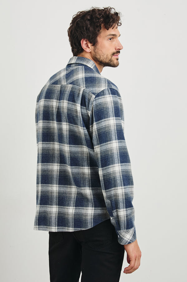 Rails Lennox Shirt Charcoal Lapis