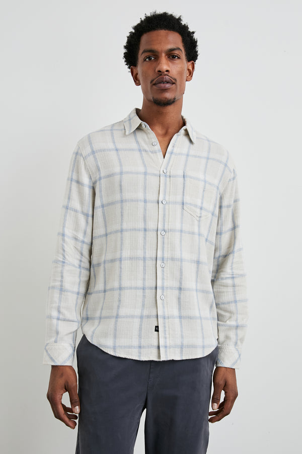 Rails Lennox Shirt Parchment Sky Melange