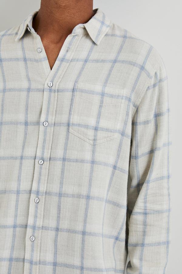 rails Lennox shirt Parchment Sky Melange