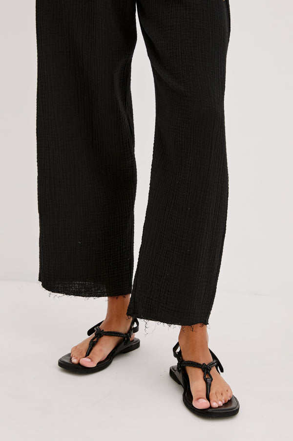 rails Leon crop pant Black Gauze