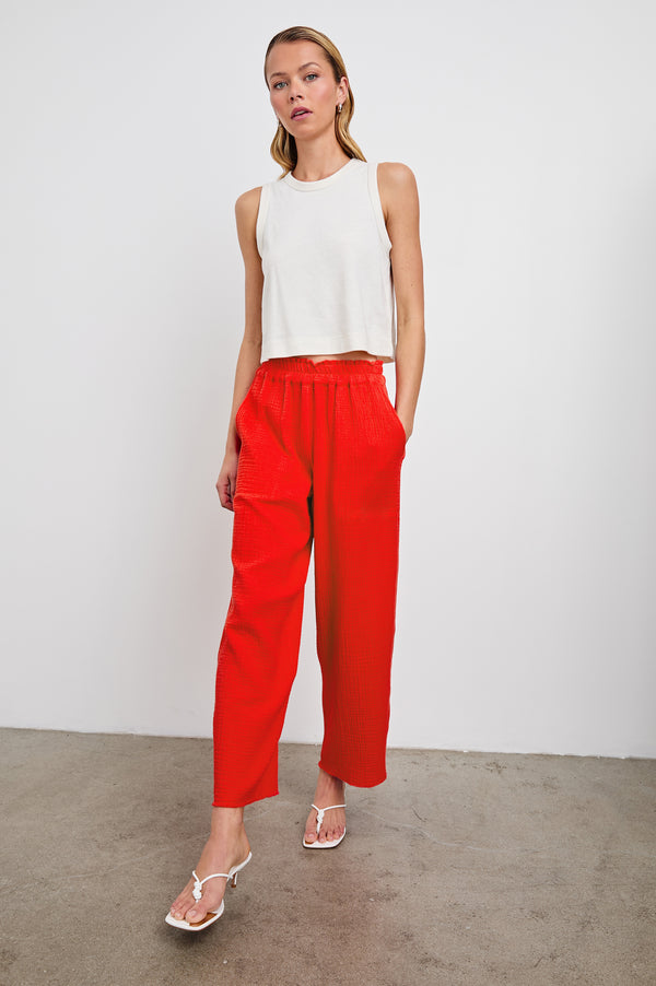 Rails Leon Crop Pant Cherry